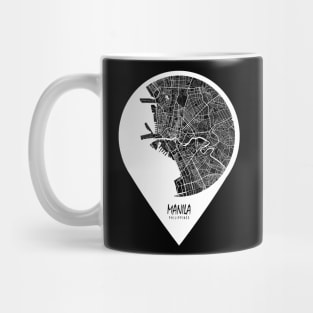 Manila, Philippines City Map - Travel Pin Mug